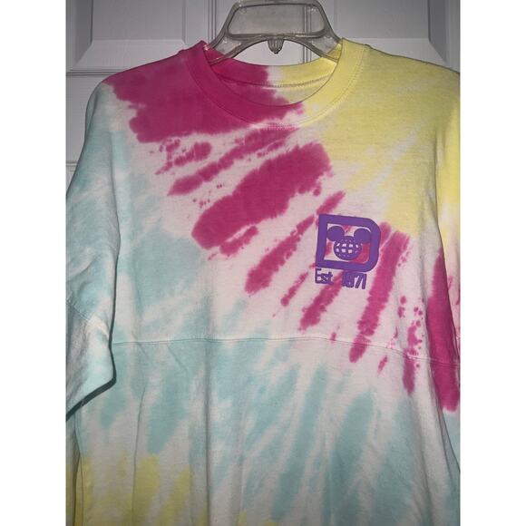 Walt Disney World Spirit Jersey Tie-Dye Long Sleeve Shirt Adult Burst Sz XS NWT - Picture 3 of 11